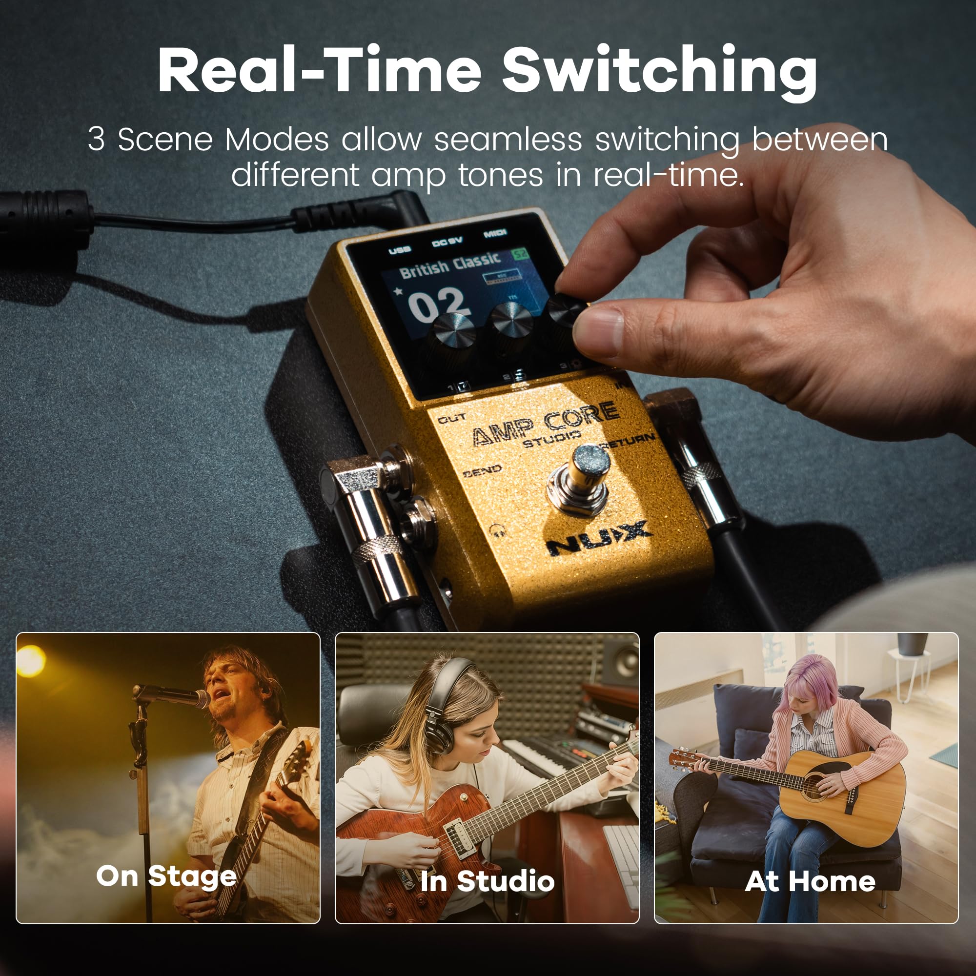 ギター NUX AMP CORE NUX Amp Core Studio 26 Legendary Amp Models, Third-Party IR Loader